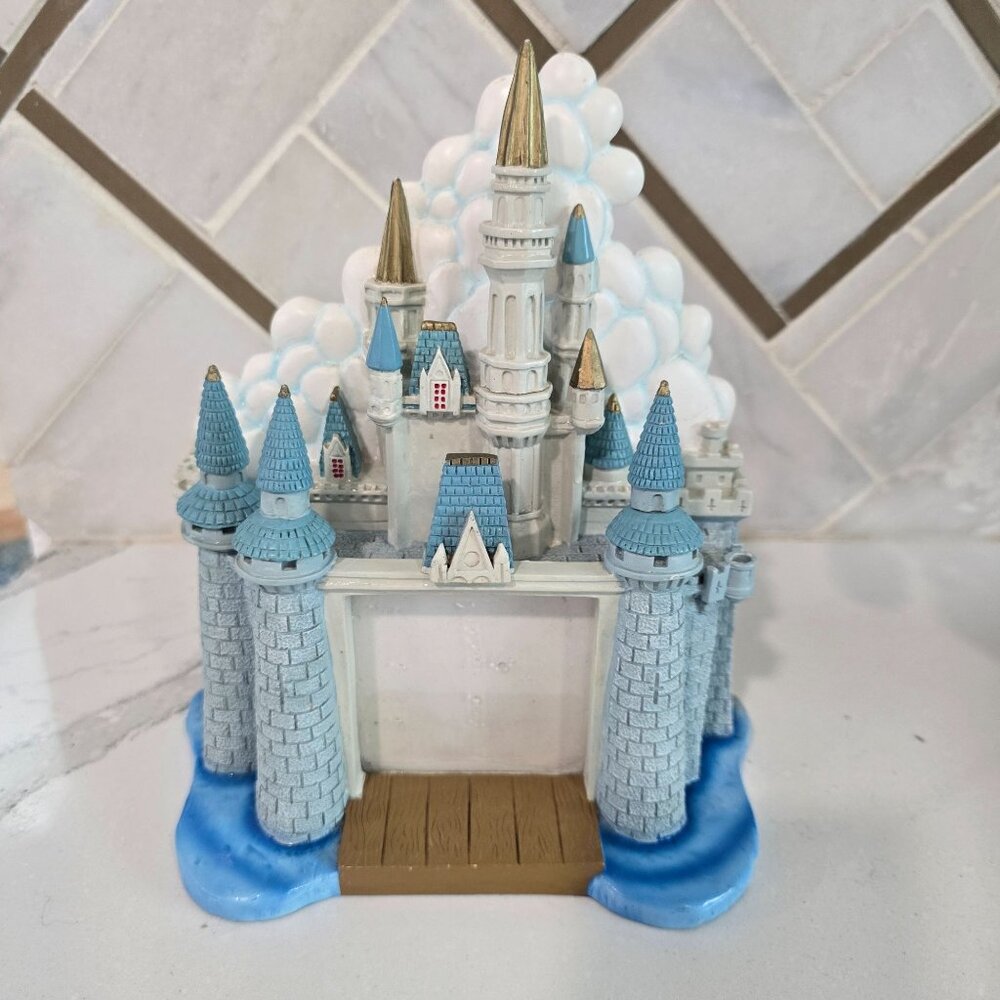 Cinderella Castle Walt Disney World Ceramic picture frame With Golden Spires & B